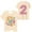 Beige, variant on Girls 2nd Birthday Shirt Outfit Two Years Old Birthday Gift for Party Short Sleeve Tshirt