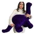 thumbnail image 7 of American Made Giant Stuffed Purple Dinosaur Soft Plush Brontosaurus 48 inches wide 30 inches tall Made in the USA, 7 of 7
