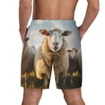 thumbnail image 4 of Goofa Cute Prairie Sheep Herd Printed Men's Swim Trunks Board Shorts Quick Dry Mens Swimming Trunks with Compression Liner,Breathable Fit Hawaii Beach Shorts-Small, 4 of 9