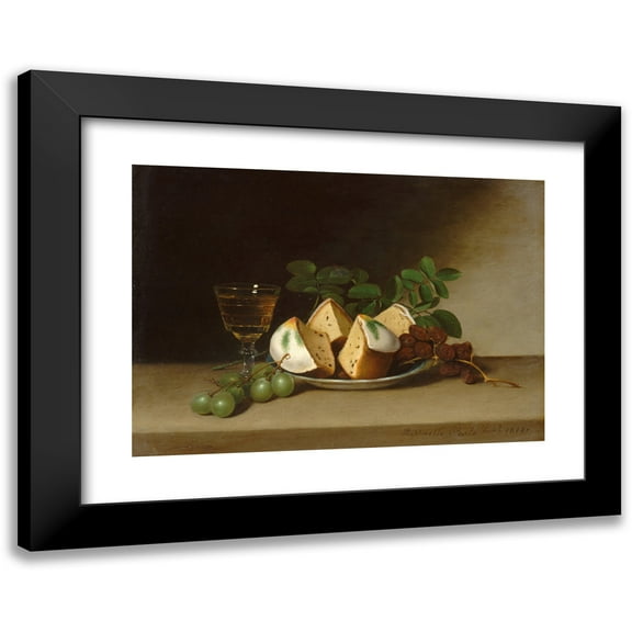 Raphaelle Peale 14x11 Black Modern Framed Museum Art Print Titled - Still Life with Cake (1818)