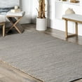 thumbnail image 4 of nuLOOM Elfriede Farmhouse Jute Blend Area Rug, 3' x 5', Grey, 4 of 15