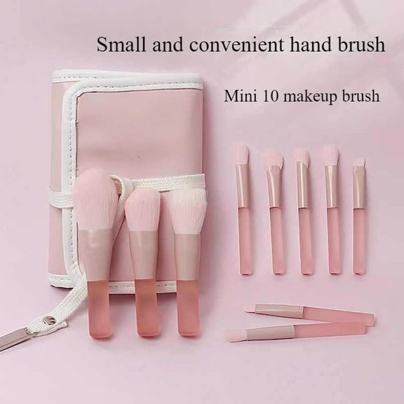 10pcs Easy-taken Travel Makeup Brush Set, COSHINE 5pcs Mini Complete Function Cosmetic Brushes Kit