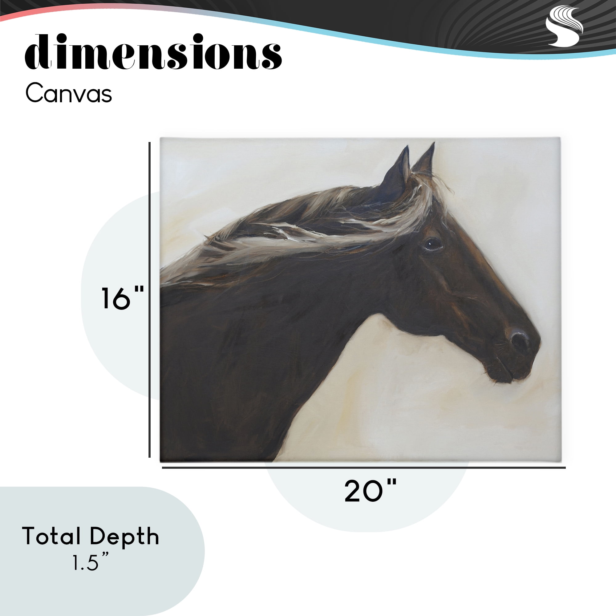 Stupell Industries The Mare In Profile Canvas Wall Art, design by Jadei Graphics