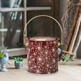 thumbnail image 5 of Lksixu Christmas Cookie Tins with Lids, Round Metal Christmas Themed Decorative Candy Container with Handle, Reusable Vintage Cookie Jar Large Capacity Storage Bucket for Gift Giving & Holiday Treats, 5 of 6
