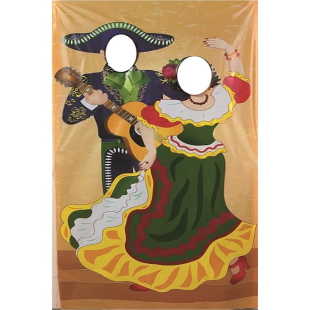 Fondo de fotografía mexicano Cinco De Mayo Fiesta pareja cara juegos foto puerta Fondo Fiesta bávara Banner Decoración xuanjing unisex