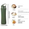 thumbnail image 3 of Insulated Water Bottle 20 OZ Stainless Steel Water Bottle with Straw Metal Water Bottle Double Wall Leakproof Keeps Drinks Hot and Cold (Green), 3 of 7