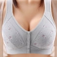 thumbnail image 2 of POIUYTR Mature Women's Cotton Camisole - Front Button Wireless Bra Soft Cotton Linning for All-Day Comfort, 2 of 9