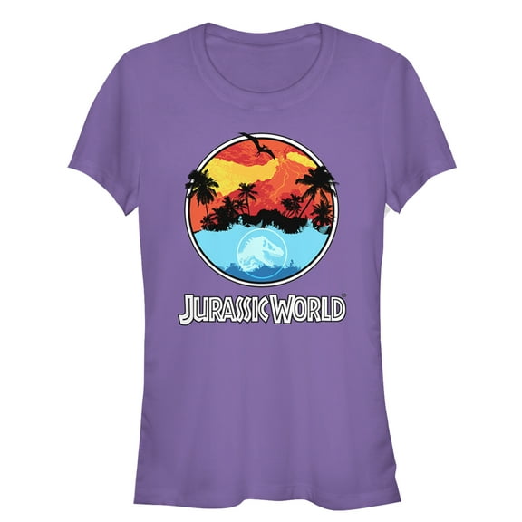 Junior's Jurassic World: Fallen Kingdom Apocalypse Logo Graphic Tee Purple X Large