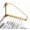 Brushed Gold, variant on Folding Wall Mounted Clothes Hanger Rack with Swing Arm, Antique Brass Laundry Drying Rack, Heavy Duty Clothes Hanging Organizer