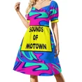 thumbnail image 2 of Sonidos de Motown Vestido de manga corta Vestidos de verano para mujer Ropa de mujer Corea con estilo, 2 of 7
