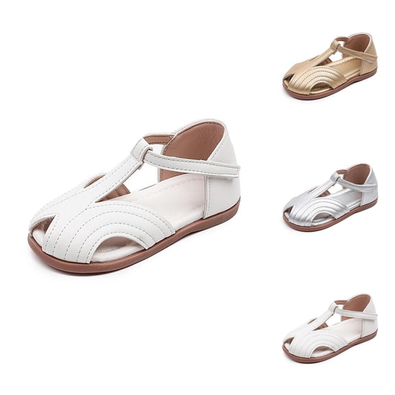 Sandals for Kids and Girls Summer Footwear Outdoor Activities Ideal Flat Shoes with Closure for Comfort 2-7 Years