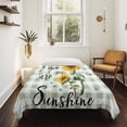 thumbnail image 4 of Sunflowers Farmhouse Tapestry for Bedroom Wall Hanging Tapestry, Sage Green Plaid Pastoral Rustic Ceiling Backdrop Tapestries Poster Blanket Wall Decor for Teens Room Living Room Dorm 39" x 59", 4 of 8