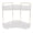 Clear, variant on 2 Tier Corner Bathroom Countertop Organizer Space Saving Metal Shelf for Cosmetics Skin Care Transparent 11.6x8.3x13.6 in / 29.5x21x34.5 cm