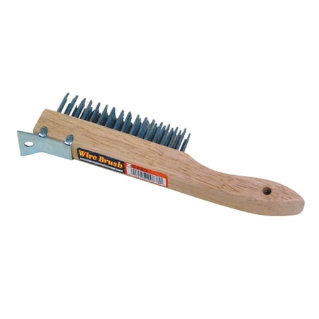 

Premier Wood Shoe Handle Wire Brush With Metal Scraper