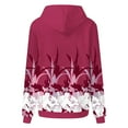 thumbnail image 2 of WREESH Women's Printed Oversized Hoodie Long Sleeve Casual Drawstring Sweatshirt Hooded Pullover Top with Pocket Hot Pink, 2 of 5