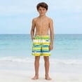 thumbnail image 5 of Frnrwgo Boys Beach Shorts 2 Layer Printed Loose Pockets Elastic Drawstring Summer Swim Shorts, 5 of 5