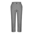 thumbnail image 5 of Danhjin Men's Pants Causal Dress Pants Mid Waist Button Trousers Lightweight Solid Color Thin Business Pants with Pockets, 5 of 7