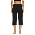 thumbnail image 7 of ABATAB Women's Yoga Capri Pants Loose Soft Workout Cycling Capris Casual Lounge Athletic Sports Croppped Pants with Pockets, 7 of 7