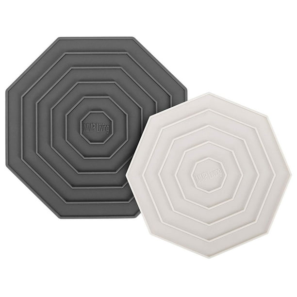 Heat Resistant Silicone Mat Trivet Pot Holder Two Size Pack for