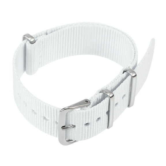 HEALEEP Nylon Watch Straps Replacement for Watch 18mm White 1Pack