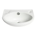 thumbnail image 4 of ALFI brand ABC118 White 14" Small Wall Mounted Ceramic Sink with Faucet Hole, 4 of 7