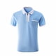thumbnail image 4 of pstuiky camiseta de hombre, Camisa deportiva de manga corta con solapa y cremallera a rayas para hombre camisetas de hombre l, 4 of 7