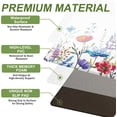 thumbnail image 6 of Kitchen Rugs Floral Anti-Fatigue Kitchen Mats for Floor Flowers Waterproof Non-Slip Kitchen Rugs and Mats, Cushioned Standing Floor Mats for Home/Office, 18''''x30''''+18''''x48'''', White, 6 of 6