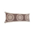 thumbnail image 3 of Laddha Home Designs Loomed Floral Medallion Cotton Lumbar Pillow Cover - 36" - Brown and White, 3 of 9