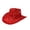 Red, variant on Joau Plain Felt Christmas Cowboy & Cowgirl Hat Santa Claus Hat Christmas Western Cap for Christmas Cosplay Costume Accessories Xmas Party Supplies