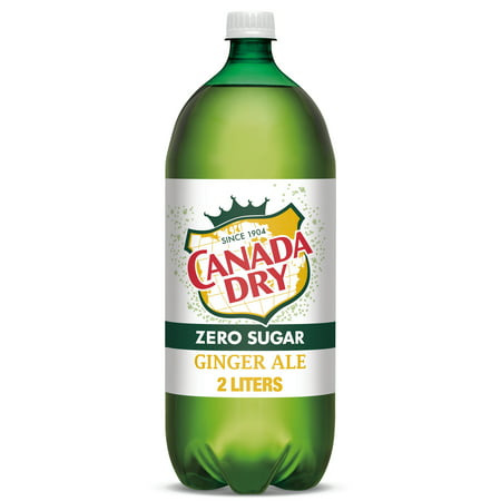Canada Dry Zero Sugar Ginger Ale Soda, 2 L bottle