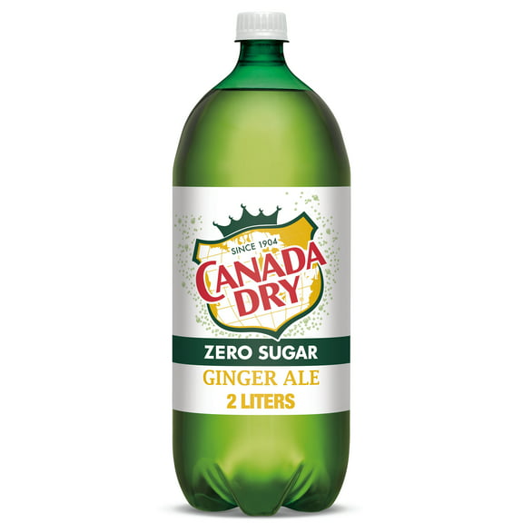 Canada Dry Zero Sugar Ginger Ale Soda Pop, 2 L, Bottle