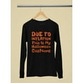 thumbnail image 3 of Funny Halloween Inflation Costume Graphic - Men's Long Sleeve, 3 of 4