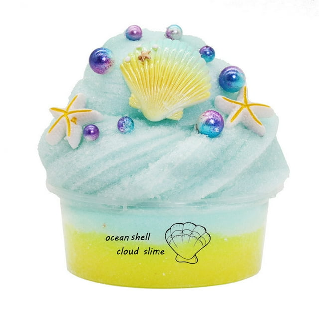 Flmtop 60ml Biscuit Slime Rebound Portable Display Mold Elastic Squeezing Toy for Nursery School