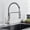 Brushed Nicekel a, variant on Kitchen Sink Faucet for Bar Farmhouse Commercial, Black Pull Out Kitchen Sink Faucet, Deck Mounted Stream Sprayer Kitchen Mixer Tap, Bathroom Kitchen Hot Cold Tap, 360 Rotation Tap