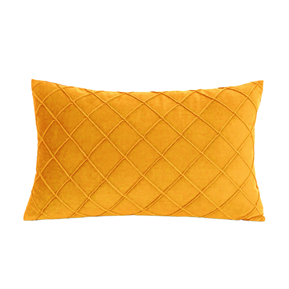 Rectangular Diamond-Shaped Velvet Solid colors Pack of 2 Cushion Cover Pillow Covers (With/Without Inserts)