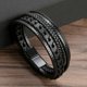 thumbnail image 1 of Pulsera de cuero con cuentas para hombre, brazalete clásico de piel multicapa con cuentas de ojo de tigre, joyería 2023, 1 of 4