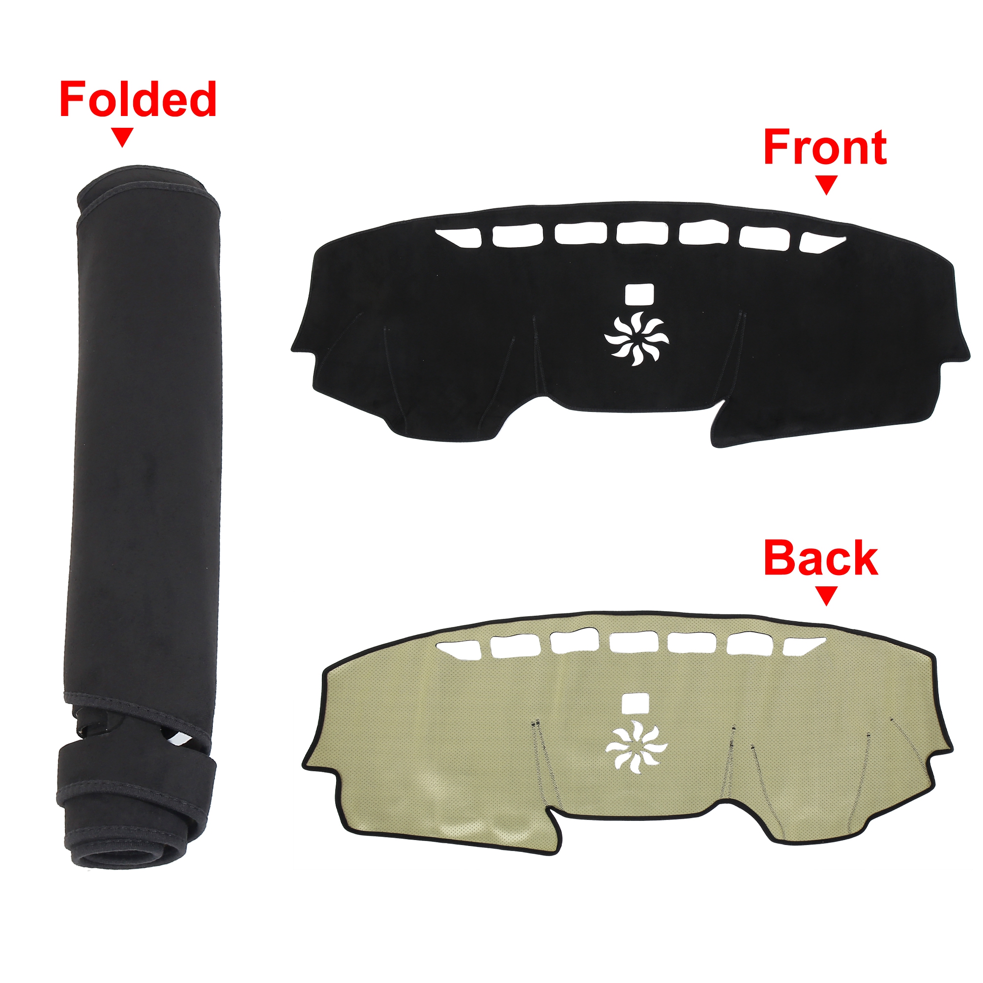 Unique Bargains Car Dashboard Cover Nonslip Mat Protector Carpet for Honda CRV 2017- 2020