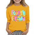 thumbnail image 2 of YunPes Multicolor Letter Print Long Sleeve T Shirt Boys Girls Fourth Grade Back to School Tee Tops Elementary Student Loose Casual School Clothes, 2 of 4