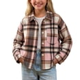thumbnail image 3 of Loopsun Kids Boys Girls Winter Outerwear Jackets 1-12Y Stripe Long Sleeve Casual Shirts, 3 of 5