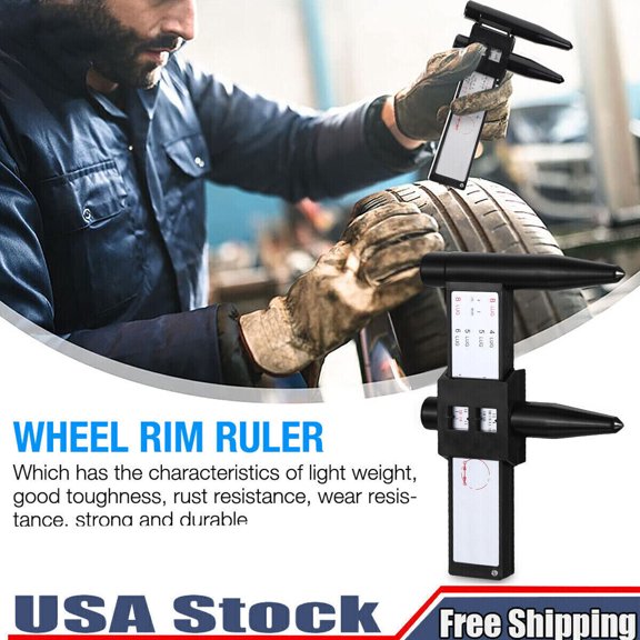 Wheel Rim Bolt Pattern Measure Gauge Tool Car PCD Dial Ruler 4/5/6/8 Lug