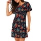thumbnail image 2 of Fotbe Paisley1 Bata de Dormir para Mujer con Estampado, Camisón de Algodón de Manga Corta, Ropa de Dormir Casual, 2 of 6