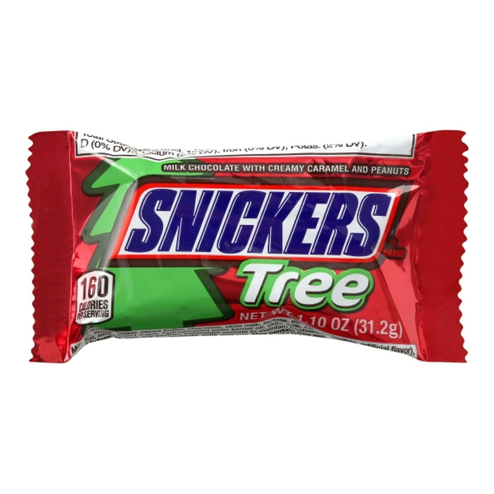 Snickers Tree Milk Chocolate Candy Bars, 1.10 Oz.