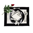 thumbnail image 3 of White Linen Placemats With Black Borders, Set of 4, 3 of 11