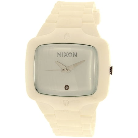 Nixon Men's Rubber Player A139100 White Silicone Quartz Watch