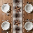 thumbnail image 4 of Table Runner 72 Inches Long for Kitchen Dining, Vintage Texas Star Brown Dresser Scarf Farmhouse, Dining Table Decorations for Wedding/Parties, Black Plaid Berry Farmhouse 13 x 72 In, 4 of 8