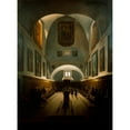 thumbnail image 2 of François-Marius Granet 11x14 Black Ornate Wood Framed Double Matted Museum Art Print Titled: The Choir in the Capuchin Church on the Piazza Barberini, Rome (C. 1815-1830), 2 of 5