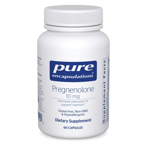 Pure Encapsulations Pregnenolone 10 mg - Support Memory & Hormone Balance* - Hormone Precursor - Gluten Free & Non-GMO - 60 Capsules