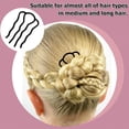 thumbnail image 4 of 6 Piece Metal Hair Side Combs & Forks, U Shape for Vintage Updo Bun Hairstyles, Hair Accessories (Black-4 Teeth), 4 of 12