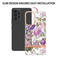 thumbnail image 3 of SaniMore for Samsung Galaxy A53 5G Case, Flexible TPU Magnetic Cover Support Wireless Charging Slim Flower Grass Pattern Shockproof Protective Shell for Ladies Women Girls, Rosegold Flowers, 3 of 9