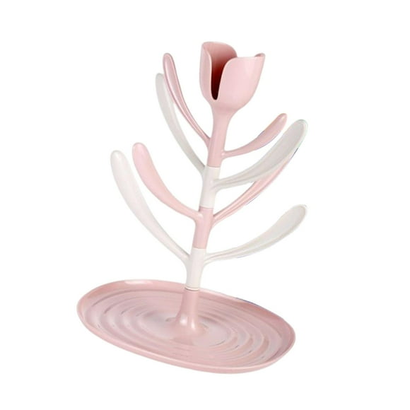 Soporte extraíble para secador de biberones, suministros desmontables, alta capacidad, estable, fácil de limpiar, con base de almacenamiento para Zulema Estante de secado de botellas